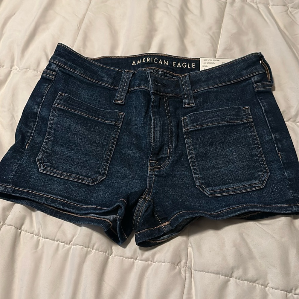 American Eagle denim shortie shorts - size 6